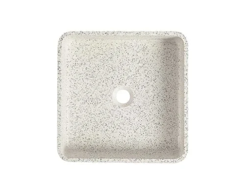 Lavatório De Pousar Quadrado Em Terrazzo C39 X L39 Cm - Stochi