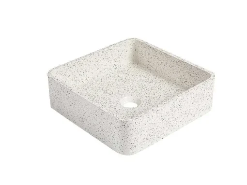 Lavatório De Pousar Quadrado Em Terrazzo C39 X L39 Cm - Stochi