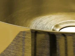 Lavatório De Pousar Redondo, Dourado Escovado, 38 Cm - Dechatel