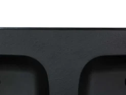 Lavatório Duplo De Encastrar Em Resina Efeito Pedra Preto C120 X L46 Cm - Atiwa