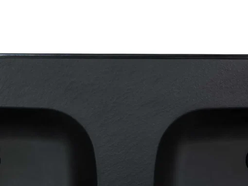 Lavatório Duplo De Encastrar Em Resina Efeito Pedra Preto C120 X L46 Cm - Atiwa