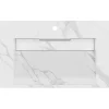 Lavatório Suspenso Em Superficie Solida Efeito Marmore Branco De C90,2 X L45,2 X A8 Cm - Takotna