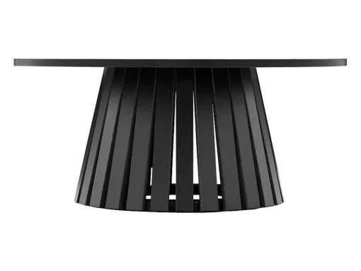 Liv Mesa De Centro Redonda 80Cm De Estilo Escandinavo Preta