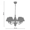 Lustre Tosel Caulnes Tecido Braco Marfim D60 X H80 Cm