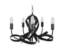 Lustre Tosel Monaco Lampada Decorativa Braco Preto Fosco D52 X H70 Cm