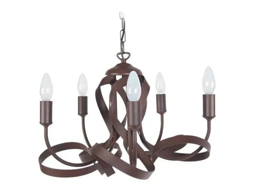 Lustre Tosel Monaco Lampada Decorativa Braco Castanha D52 X H70 Cm