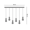 Lustre Tosel Norwich Lampada Decorativa Conjunto Lampada D80 X H180 Cm