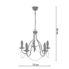 Lustre Tosel Pampilles Lampada Decorativa Abaulado Claro D24 X H46 Cm