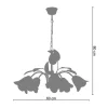 Lustre Tosel Pampilles Lampada Decorativa Abaulado Vermelho D24 X H46 Cm