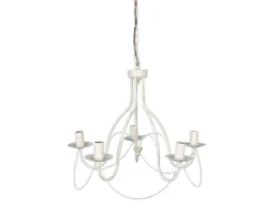 Lustre Tosel Pampilles Lampada Decorativa Abaulado Claro D24 X H46 Cm