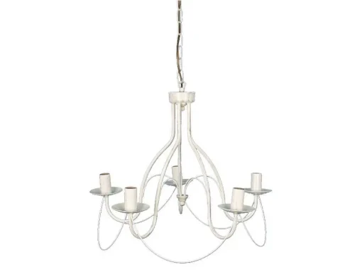 Lustre Tosel Pampilles Lampada Decorativa Abaulado Claro D24 X H46 Cm