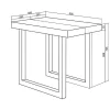 Mesa Consola Extensivel, 160, Para 8 Péssoas, Pés De Madeira, Preto
