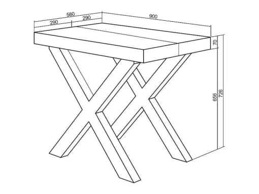 Mesa Consola Extensivel, 180, Para 8 Péssoas, Pés De Madeira, Branco