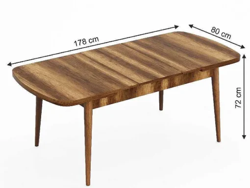 Mesa Dalila, Noz, 178X80X72 Cm, Epikasa