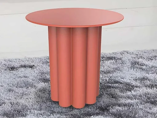 Mesa De Apoio Metal Cor Terracota - Gavopi