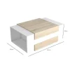 Mesa De Cafe Ulrica, Branco, Sonoma, 100X60X35 Cm, Epikasa