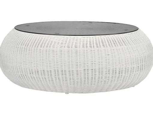 Mesa De Centro De Jardim Em Resina Entrancada Cru - Whiteheaven