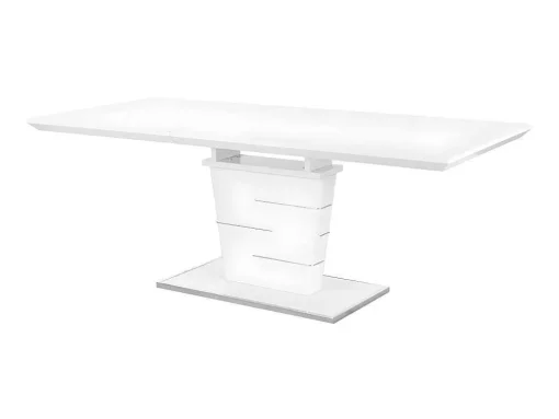 Mesa De Jantar Extensivel De 6 A 8 Lugares - Mdf Lacado A Branco - Amelle