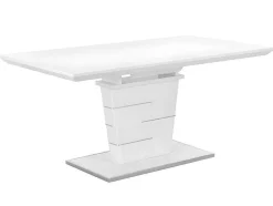 Mesa De Jantar Extensivel De 6 A 8 Lugares - Mdf Lacado A Branco - Amelle
