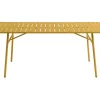 Mesa De Jardim C160 Cm Metal Amarelo Mostarda - Mirmande De Mylia