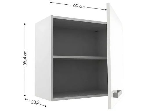 Modulos De Cozinha Trattoria - 1 Armário Baixo E 1 Armário Alto - Branco