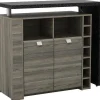 Móvel De Bar Meteorite - 2 Portas E 2 Nichos - Mdf Tampo Efeito Granito