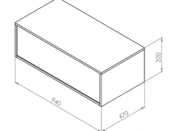Móvel De Casa De Banho Suspenso Verde E Branco Lavatório Individual E Duas Gavetas 94 Cm - Teana Ii