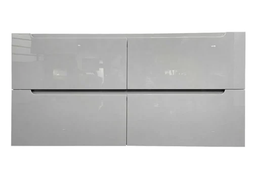 Móvel De Casa De Banho Suspenso Com Lavatório Duplo De Encastrar Cinzento 120 Cm - Selita
