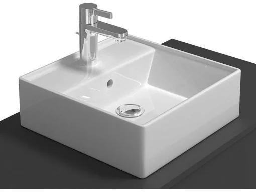 Móvel De Casa De Banho Suspenso Cinza Antracite E Branco Com Lavatório Individual E Duas Gavetas 94 Cm - Teana Ii