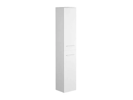 Móvel De Casa De Banho Suspenso Lavatório Individual Com Coluna De Arrumação Branco 80 Cm - Kayla