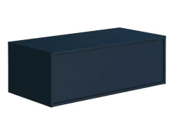 Móvel De Casa De Banho Suspenso Cor Azul-Escuro Com Lavatório Individual 94 Cm - Teana Ii