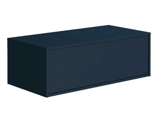 Móvel De Casa De Banho Suspenso Cor Azul-Escuro Com Lavatório Individual 94 Cm - Teana Ii