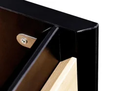 Móvel De Casa De Banho Suspenso Com Lavatório Embutido Cor Clara E Preto 80 Cm - Lannick