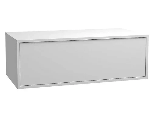 Móvel De Casa De Banho Suspenso Verde E Branco Lavatório Individual E Duas Gavetas 94 Cm - Teana Ii