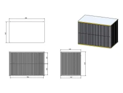 Móvel De Casa De Banho Suspenso Estriado Rebordo Dourado Com Lavatório De Pousar Branco 80 Cm - Keliza