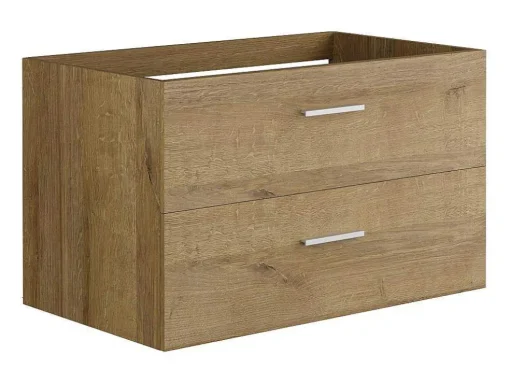 Móvel De Casa De Banho Suspenso Com Lavatório Individual, Cor Clara Natural, 80 Cm - Kayla