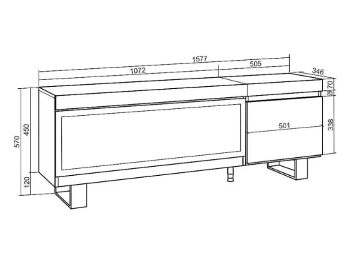 Móvel De Tv, 160, Para Televisores Ate 65", Lareira Electrica Xxl, Design Industrial, Cimento