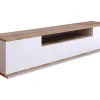 Móvel De Tv Com 3 Portas E 1 Nicho Branco E Natural - Lotula