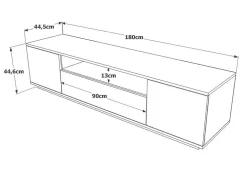 Móvel De Tv Com 3 Portas E 1 Nicho Branco E Natural - Lotula