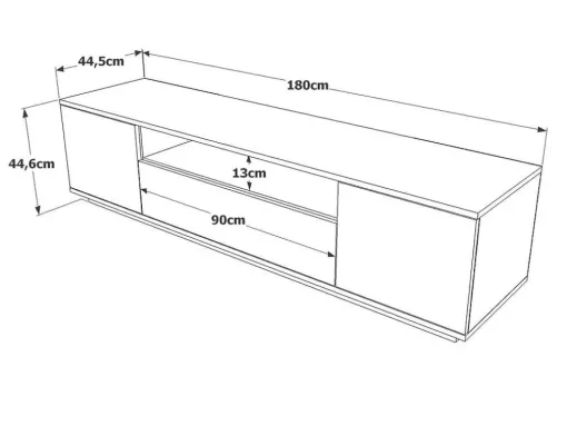 Móvel De Tv Com 3 Portas E 1 Nicho Branco E Natural - Lotula