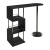 Móvel Para Bar Aliseto - Mdf E Metal Cromado - Preto