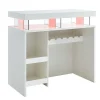 Móvel Para Bar Fabio - Mdf Lacado Branco - Leds