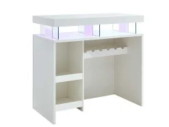 Móvel Para Bar Fabio - Mdf Lacado Branco - Leds