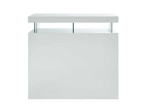 Móvel Para Bar Fabio - Mdf Lacado Branco - Leds