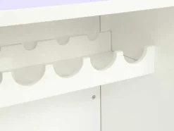 Móvel Para Bar Fabio - Mdf Lacado Branco - Leds