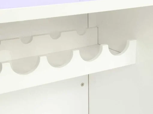 Móvel Para Bar Fabio - Mdf Lacado Branco - Leds