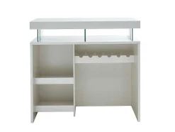 Móvel Para Bar Fabio - Mdf Lacado Branco - Leds
