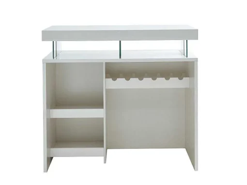 Móvel Para Bar Fabio - Mdf Lacado Branco - Leds