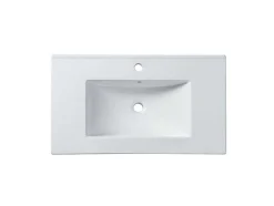 Móvel Suspenso De Casa De Banho Com Lavatório Embutido Listra Azul 80 Cm - Pavani