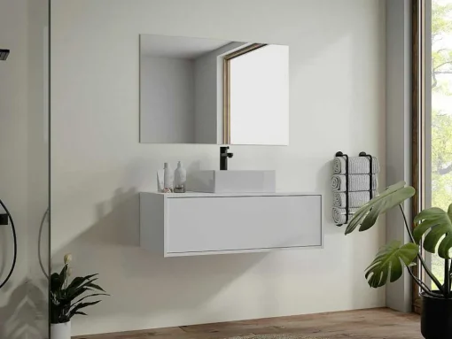 Móvel Suspenso De Casa De Banho Cor Branca 94 Cm - Teana Ii